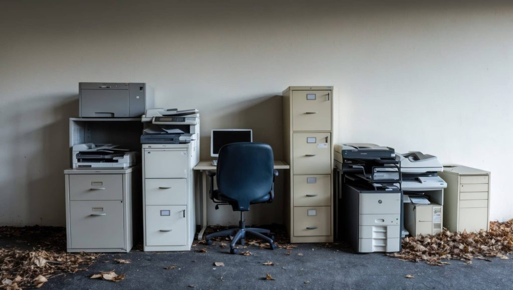 Photo d'un débarras d'un local professionnel pour une entreprise des Hauts-de-France. La prestation a été réalisée par Cleanyou, le spécialiste des débarras d'entreprises et de locaux pro dans le Nord de la France.